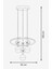Felin 4'Lü Dimmer Kumandalı 3 Renk Ledli (Sarı-Beyaz-Gün Işığı) Modern Sarkıt Avize - Krom 5
