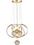 Vira 4'lü Dimmer Kumandalı 3 Renk Ledli (Sarı-Beyaz-Gün Işığı) Modern Sarkıt Avize - Gold 2