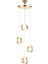 Savona 4 lü Sarkıt Dimmer Kumandalı 3 Renk Ledli (Sarı-Beyaz-Gün Işığı) Modern Akrilik Avize -Gold 3