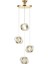 Savona 4 lü Sarkıt Dimmer Kumandalı 3 Renk Ledli (Sarı-Beyaz-Gün Işığı) Modern Akrilik Avize -Gold 4