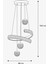 Milly 3'lü Dimmer Kumandalı 3 Renk Ledli (SARI-BEYAZ-GÜN IŞIĞI) Modern Akrilik Avize - Krom 4