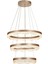 Estilo 3 Katlı Dimmer Kumandalı 3 Renk Ledli (Sarı-Beyaz-Gün Işığı) Modern Akrilik Avize - Brown 1