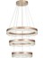 Estilo 3 Katlı Dimmer Kumandalı 3 Renk Ledli (Sarı-Beyaz-Gün Işığı) Modern Akrilik Avize - Brown 3