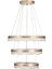 Estilo 3 Katlı Dimmer Kumandalı 3 Renk Ledli (Sarı-Beyaz-Gün Işığı) Modern Akrilik Avize - Brown 4