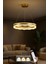 Estilo 60 cm Dimmer Kumandalı 3 Renk Ledli (Sarı-Beyaz-Gün Işığı) Modern Akrilik Avize - Sarı Yaldız 2