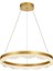 Estilo 60 cm Dimmer Kumandalı 3 Renk Ledli (Sarı-Beyaz-Gün Işığı) Modern Akrilik Avize - Sarı Yaldız 4