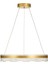 Estilo 60 cm Dimmer Kumandalı 3 Renk Ledli (Sarı-Beyaz-Gün Işığı) Modern Akrilik Avize - Sarı Yaldız 5