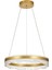 Estilo 50 cm Dimmer Kumandalı 3 Renk Ledli (Sarı-Beyaz-Gün Işığı) Modern Akrilik Avize - Sarı Yaldız 3