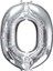 Gümüş Renkli Harf Folyo Balon, Beyaz Detaylı, Eğlence ve Kutlama Için Ideal 1
