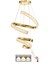 Milly 50+30 cm Dimmer Kumandalı 3 Renk Ledli (Sarı-Beyaz-Gün Işığı) Modern Akrilik Avize -Gold 3