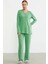 Sementa 76438 Yarım Düğmeli Cep Detaylı Pijama Takım 3