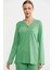 Sementa 76438 Yarım Düğmeli Cep Detaylı Pijama Takım 5