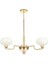 Vanna 3 lü Beyaz Camlı Salon Oturma Odası Modern Sarkıt Avize - (Gold Kaplama) 1