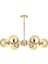 Miya 6 lı Bal Camlı Salon Oturma Odası Modern Sarkıt Avize - (Gold Kaplama) 1