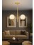 Ranya 2 li Beyaz Camlı Salon Oturma Odası Modern Avize - (Gold Kaplama) 1