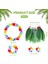 Yetişkin Hawaii Kostüm Seti - Yaprak Etek Hawaii Set - 5 Parça 2