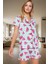 Rahat %100 Pamuklu Karpuz Desenli Pijama Takımı Kısa Kollu Boru Paça Regular Kalıp Konforlu Kesim 1