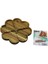 Akasya Yuvarlak 4 Kalp Bölmeli Ahşap Servis Sunum Tepsi - Tahtası 21 x 1.4cm 1