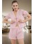 Ekose Bağlamalı Şortlu Pijama Takımı Yazlık Rahatlık ve Şıklık Özel Tasarım 1
