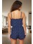 Puantiyeli Desenli Ince Askılı Viskoz Pijama Takımı Rahat Şık ve Yazlık Modern Stil 3