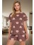 Kadın %100 Pamuklu Regular Kalıp Ayıcıklı Pijama Takımı Özenle Seçilmiş Trend Tasarım 1