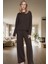 2'li Pijama Takımı Polyester Karışımlı Basic Rahat Kışlık Konforlu Kesim 1