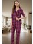Evde Rahatlık Için Ekose Desenli Örme Pijama Takımı Uzun Paça Kol Modern Stil Özenle Seçilmiş 1