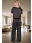 Evde Rahatlık Için Polyester Saten Pijama Takımı Özel Tasarım Modern Stil Yüksek Kalite 3