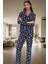 Rahat ve Şık %100 Pamuklu Kışlık Pijama Takımı Penguen Desenli Özel Tasarım Profesyonel Görünüm 1