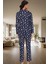 Rahat ve Şık %100 Pamuklu Kışlık Pijama Takımı Penguen Desenli Özel Tasarım Profesyonel Görünüm 3