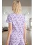 Rahat Homewear Çiçekli Örme Pijama Takımı Kısa Kol Regular Dayanıklı Malzeme 3