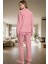 Rahat Kalıp 100% Polyester Polar Pijama Takımı Kış Için Ideal Kullanım 3