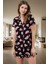 Rahat %100 Pamuklu Karpuz Desenli Pijama Takımı Kısa Kollu Boru Paça Regular Kalıp Konforlu Kesim 1