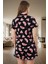 Rahat %100 Pamuklu Karpuz Desenli Pijama Takımı Kısa Kollu Boru Paça Regular Kalıp Konforlu Kesim 3