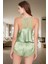 Rahat Saten Pijama Takımı Dantelli Kolsuz Kısa Paça Yazlık ve Şık Trend Tasarım 3