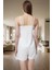 Yazlık Viskoz Pijama Takımı Dantelli Şortlu Ince Askılı Homewear Rahat Kullanım 3