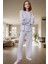 Evde Rahatlık %100 Pamuklu Pijama Takımı Çiçek Desenli Zarifane Tasarım Rahat ve Şık 2