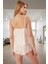 Çiçekli Desenli Shally Viskon Pijama Takımı Ince Askılı Regular Kalıp Yazlık Trend Tasarım 3