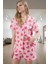 Pamuklu Pijama Takımı Kalpli Desenli Kısa Kollu Regular Kalıp Evde Rahatlık Yüksek Kalite 1