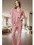 Kısa Kollu Uzun Paçalı Kalpli Pijama Takımı Ev Konforu Için Mükemmel Seçim 2