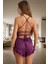 Ince Askılı Saten Pijama Takımı Boru Paça Şort Rahat ve Şık Tasarım Görünüm 3