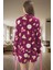 Rahat ve Şık Kadın Pijama Takımı Viskoz Şortlu Uzun Kollu Kullanım Ömürlü 2
