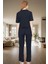 Rahat ve Şık Ayıcıklı Homewear Pijama Takımı Polyester Elastan Kumaş Dayanıklı Malzeme 3