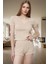 Rahat ve Şık Örme Pijama Takımı Pamuk Polyester Kısa Kollu Yaz Mevsimi Uzun Ömürlü 2