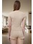 Rahat ve Şık Örme Pijama Takımı Pamuk Polyester Kısa Kollu Yaz Mevsimi Uzun Ömürlü 3