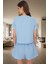 Yazlık Pijama Takımı %100 Pamuk Kısa Kollu Gömlek Yaka Rahat Kalıp Modern Stil Uzun Ömürlü 3