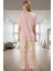 Rahat %100 Pamuklu Pijama Çiçek Desenli Kısa Kollu Ev Giyim Seti Günlük Kullanım Için 3