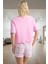 Yazlık Ekose Desenli Pamuklu Pijama Takımı Kısa Kollu Rahat Kalıp Trend Tasarım 3