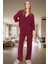 Ev Giyim Pijama Takımı Viskon Shally Dokuma Kışlık Modern Stil Özel Tasarım 2