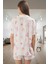 Yazlık Çok Baskılı Pijama Takımı Şortlu Nefes Alan Viskoz Kumaş Mükemmel Uyum 3